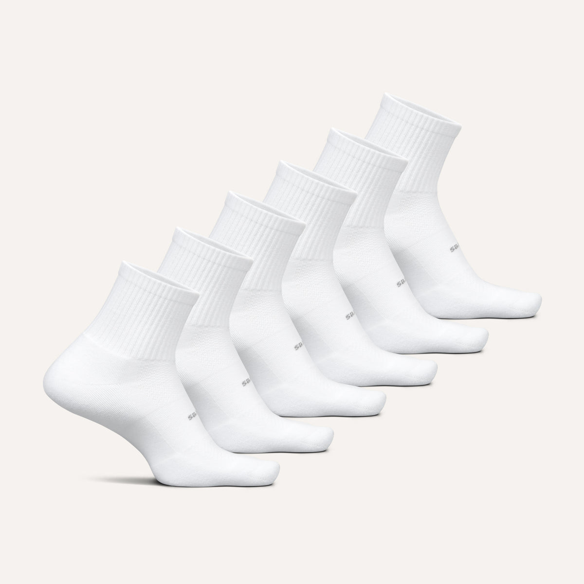 High Performance Max Cushion Quarter Tall 6 Pack - White Mix